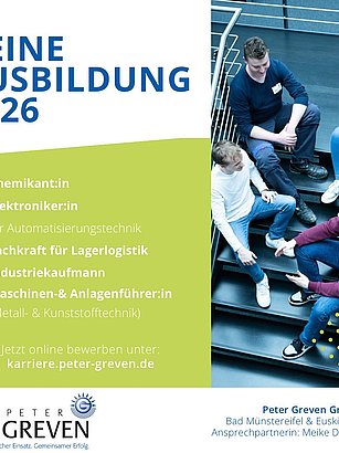 📣Es geht wieder los - wir suchen unsere Azubis für 2026! 🚀 Wie immer bilden wir bedarfsgerecht aus, um euch die besten Chancen und Möglichkeiten für eure Zukunft zu bieten! Ab sofort könnt ihr euch online bewerben unter ➡️ karriere.peter-greven.de! Wir freuen uns auf euch 🙌🏻 Wenn ihr Fragen habt, kontaktiert uns gerne per Telefon, Mail oder DM 💻

#ausbildung2026 #azubisuche #berufsstart #azubi #badmünstereifel #euskirchen #petergrevengruppe